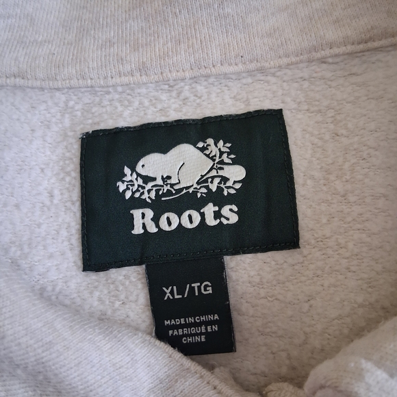 Roots Women's Unisex Size XL Oatmeal Organic Original Button Polo Sweater - Picture 7 of 11